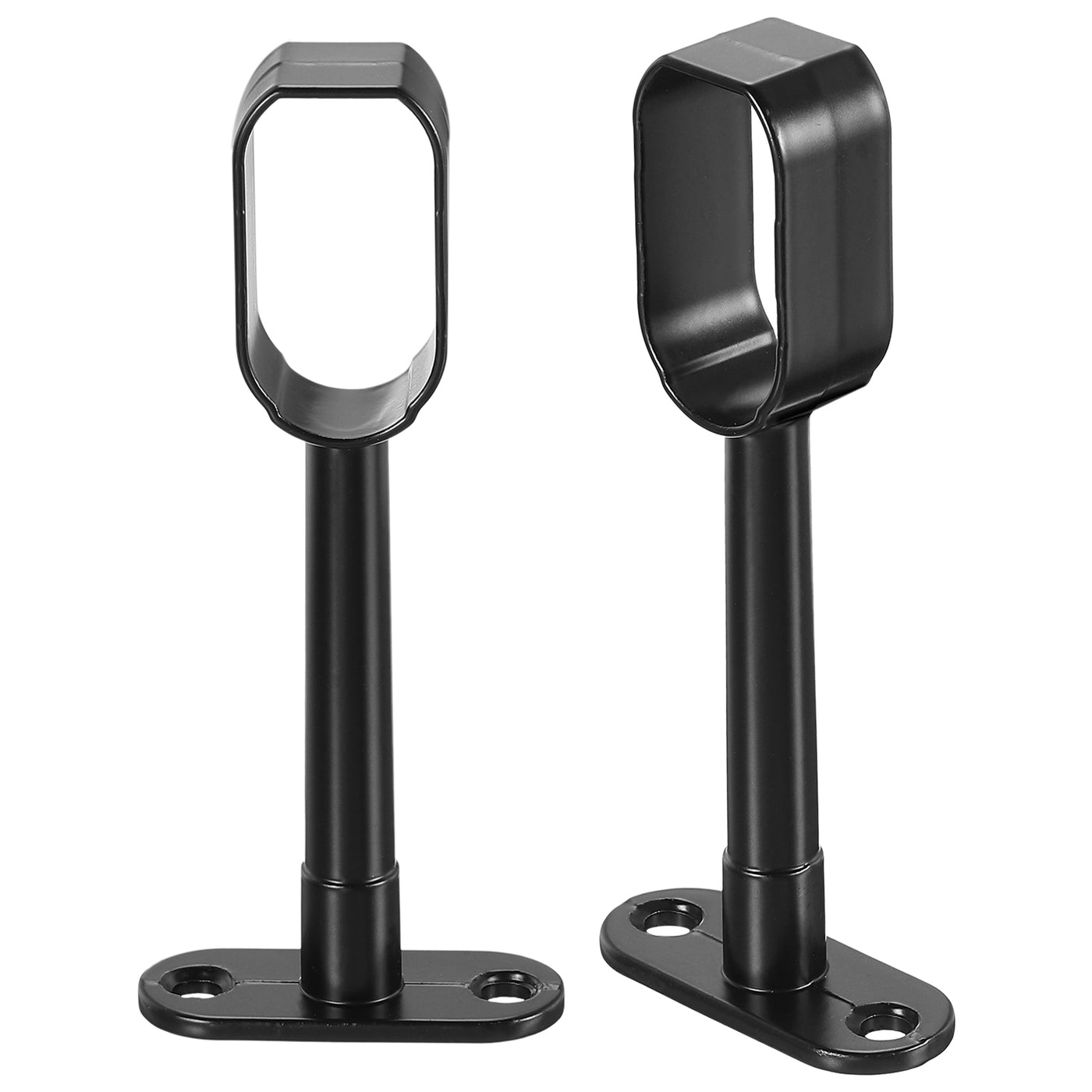 uxcell Uxcell 2Pcs 1.38 x 0.71" Closet Rod Support Bracket, Rod Holder for Wardrobe, Black