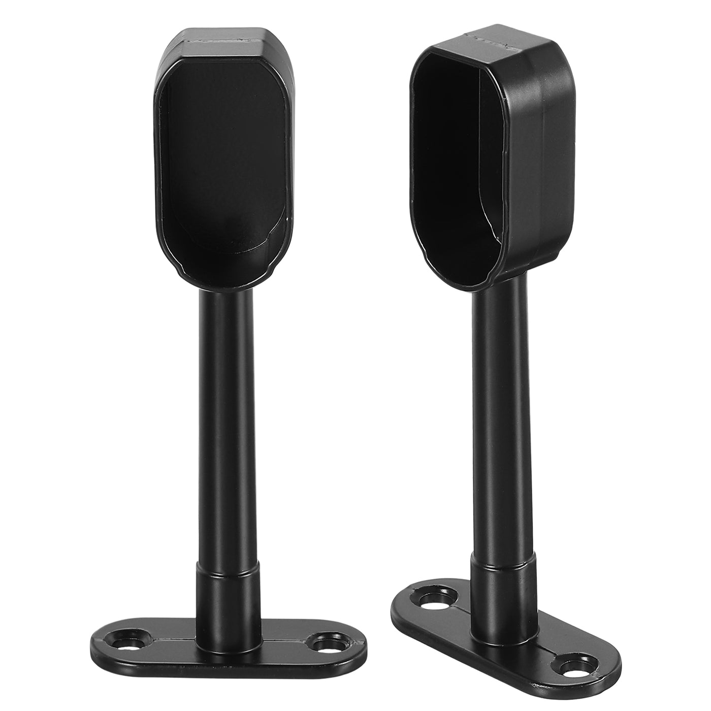 uxcell Uxcell 2Pcs 1.38 x 0.71" Closet Rod Support Bracket, Rod Holder Wardrobe, Black