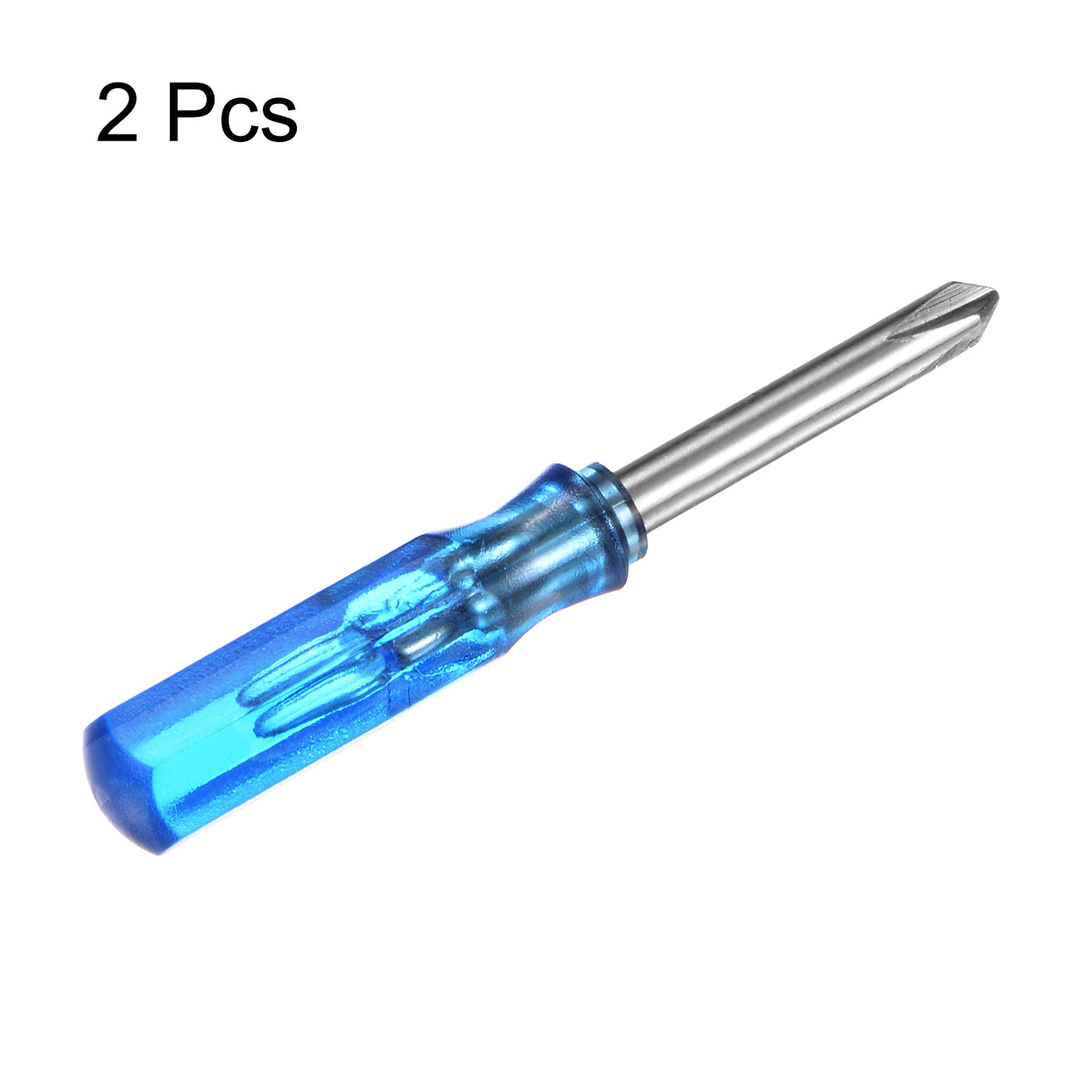 Harfington 2Pcs PH1 Mini Phillips Screwdriver 3mm Magnetic Cross Head 45mm Length, Blue