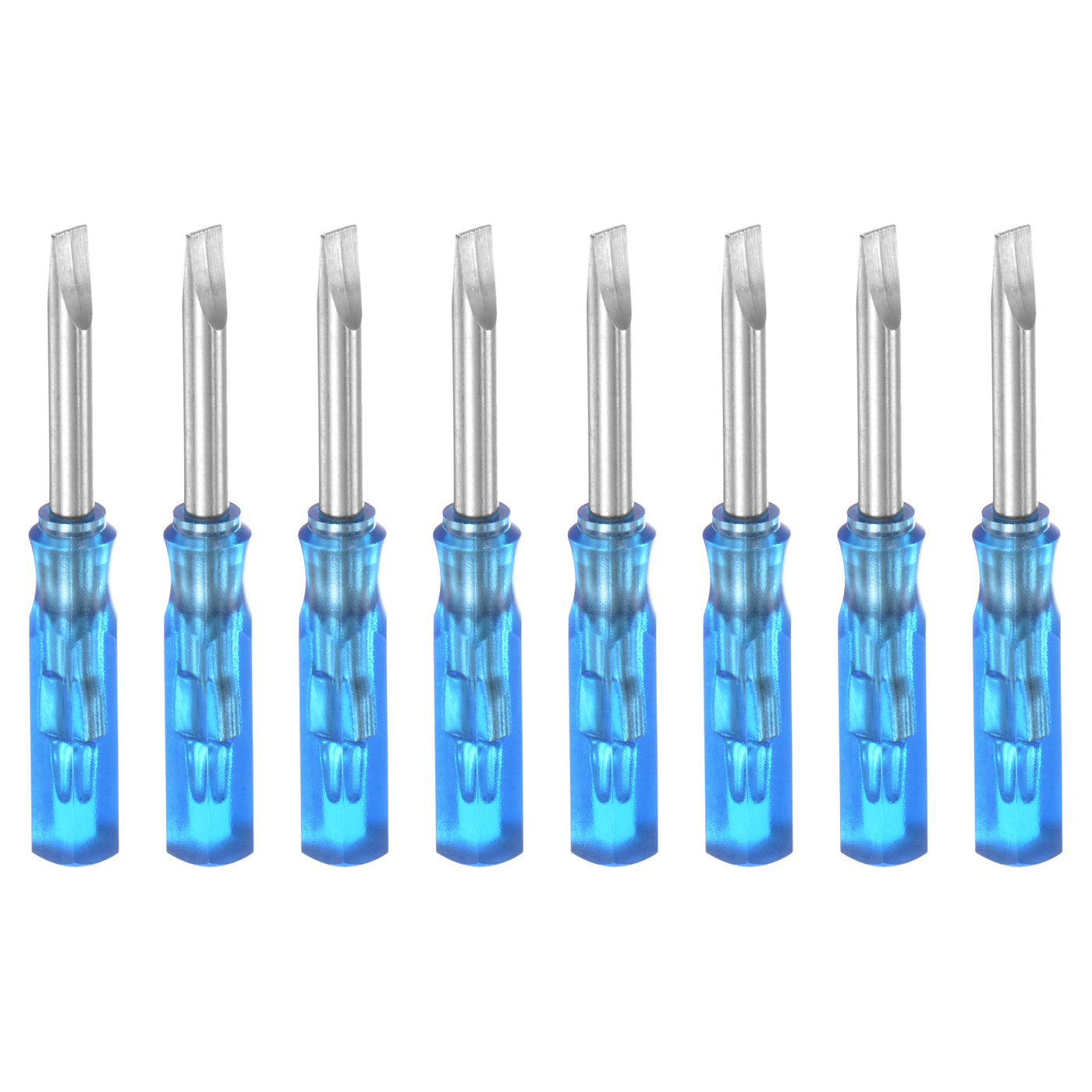 Harfington 8Pcs SL3.0 Mini Schlitzschraubendreher 3mm Magnetischer Flachkopf 45mm Länge für Reparaturen an kleinen Geräten, Blau