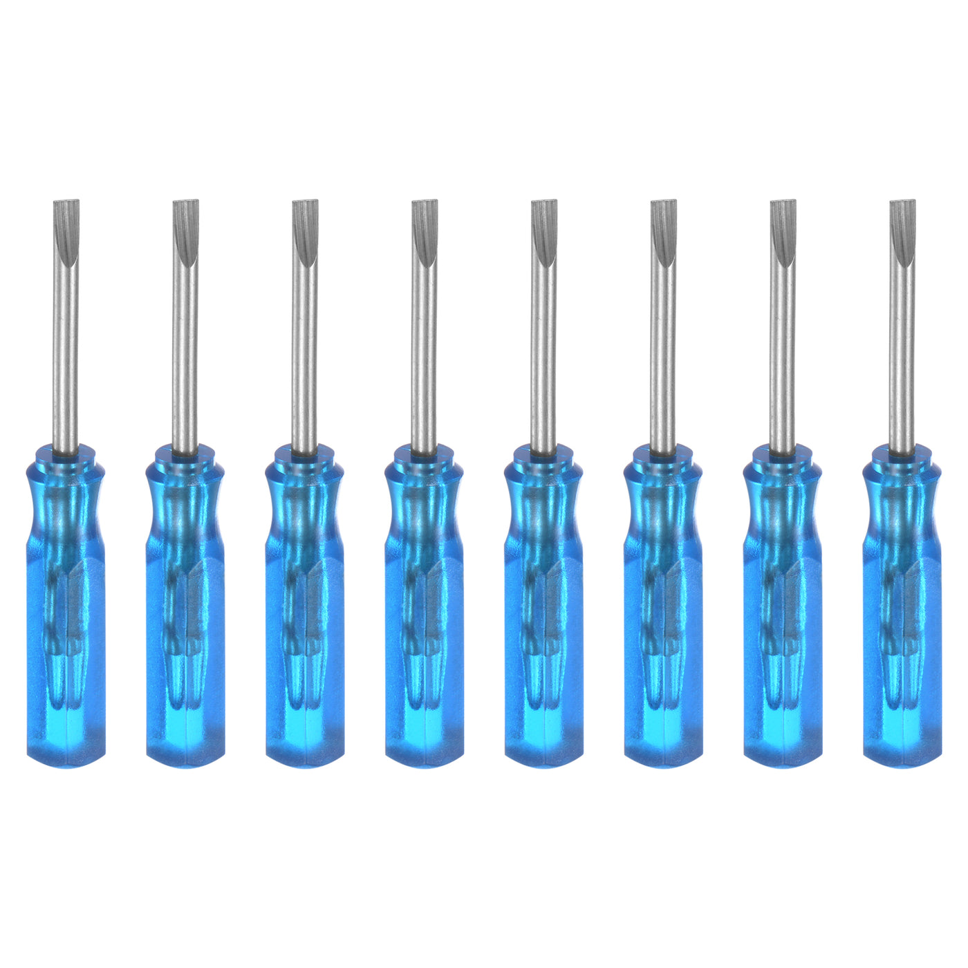 Harfington 8Pcs SL2.0 Mini Schlitzschraubendreher 2mm Magnetischer Flachkopf 45mm Länge für Reparaturen an kleinen Geräten, Blau