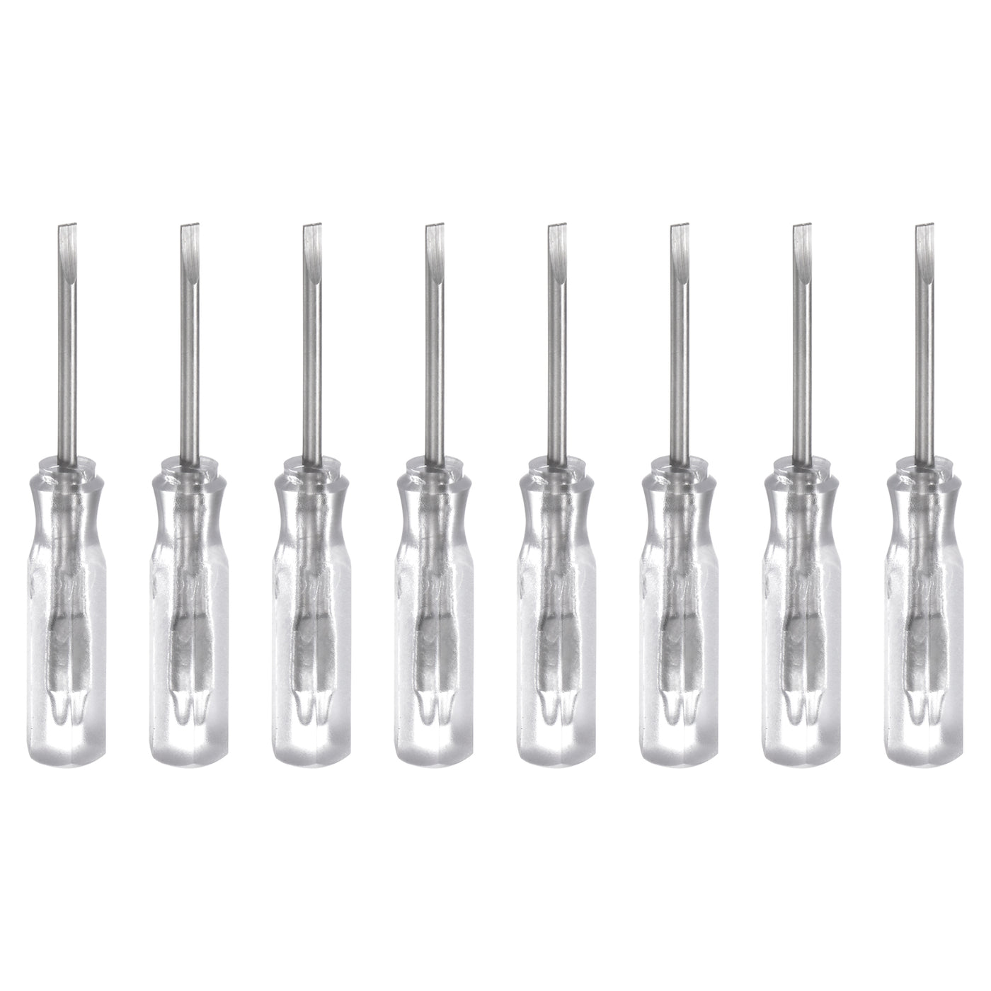 Harfington 8Pcs SL1.5 Mini Schlitzschraubendreher 1,5 mm Magnetischer Flachkopf 45 mm Länge für Reparaturen an kleinen Geräten, Transparent