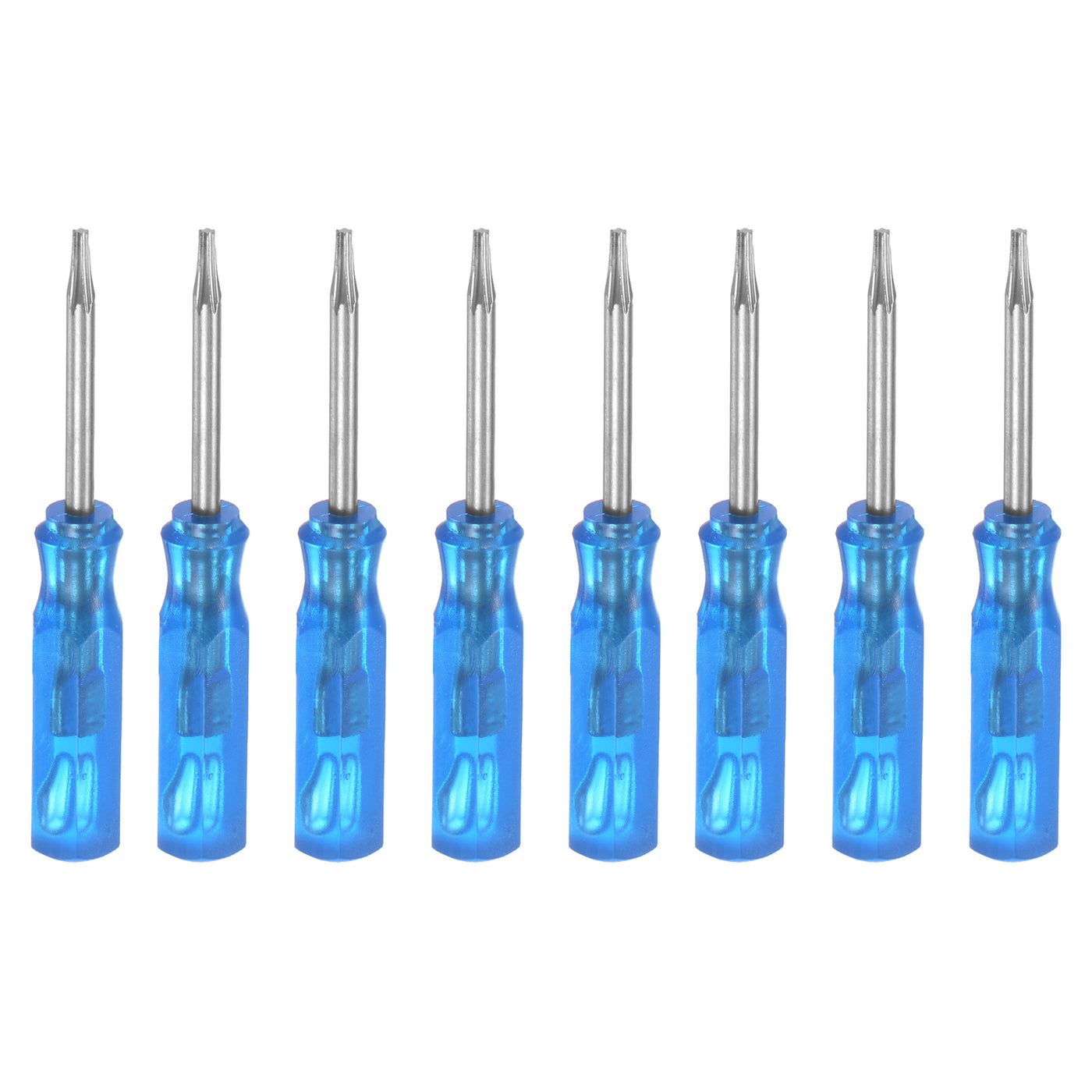 Harfington 8Pcs Mini Torx Screwdriver T5 Magnetic Star Head 45mm Length, Blue