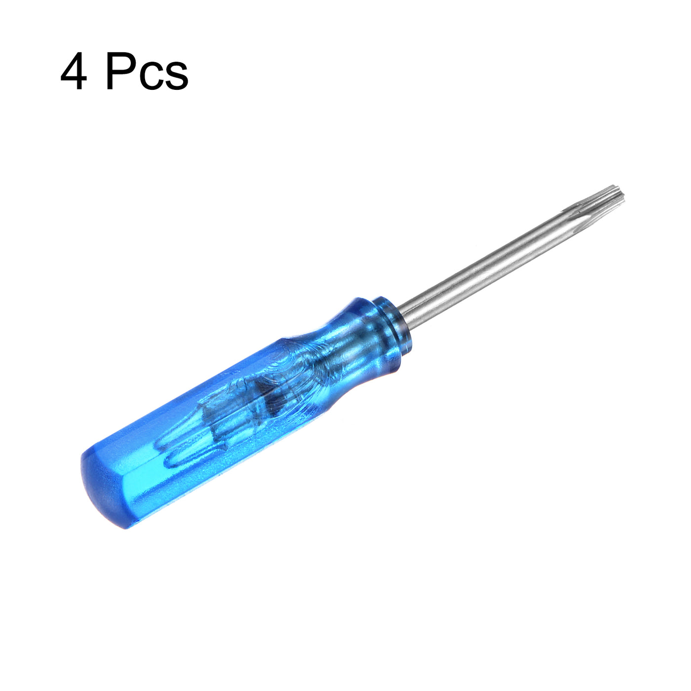 Harfington 4Pcs Mini Torx Screwdriver T6 Magnetic Star Head 45mm Length, Blue