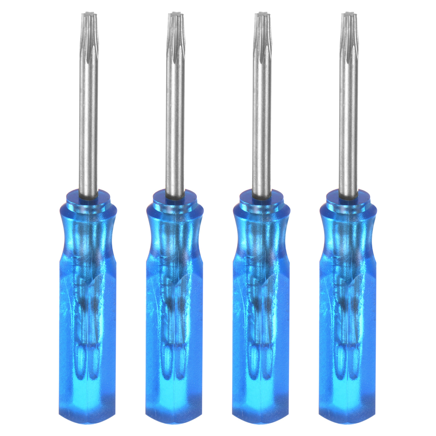 Harfington 4Pcs Mini Torx Screwdriver T6 Magnetic Star Head 45mm Length, Blue