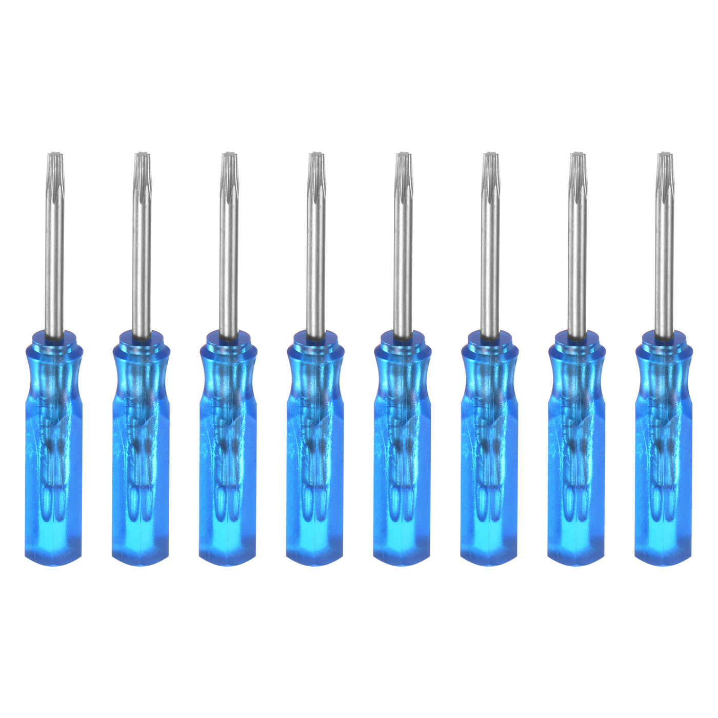 Harfington 8Pcs Mini Torx Screwdriver T6 Magnetic Star Head 45mm Length, Blue