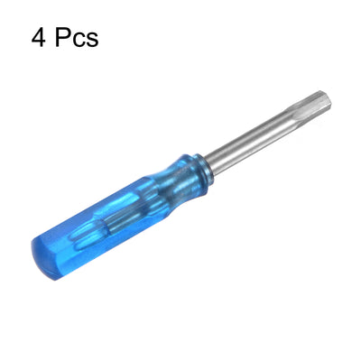 Harfington 4Pcs Hex Screwdriver H2.5 Magnetic Carbon Steel Hexagonal Head Screw Driver,Blue