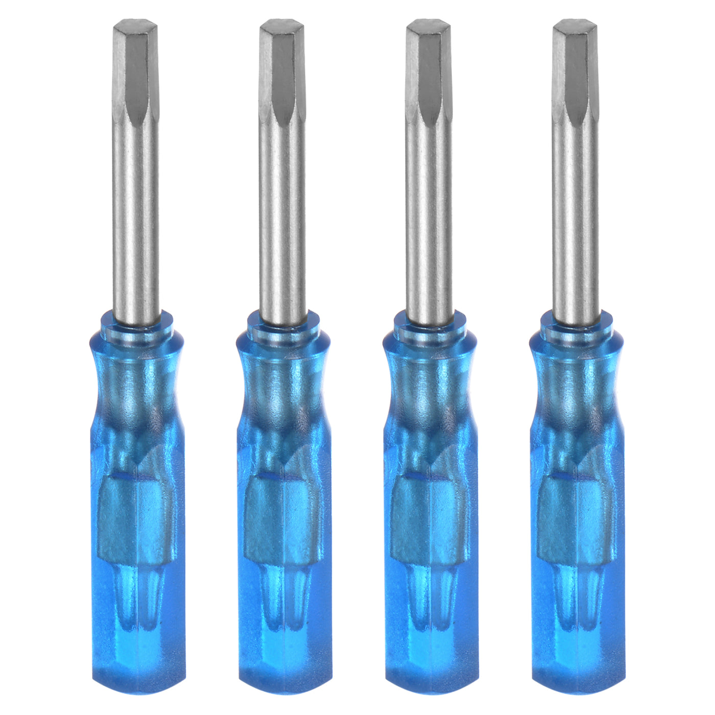 Harfington 4Pcs Hex Screwdriver H2.5 Magnetic Carbon Steel Hexagonal Head Screw Driver,Blue