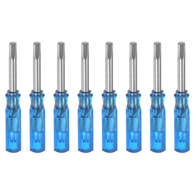 Harfington 8Pcs Hex Screwdriver H2.5 Magnetic Carbon Steel Hexagonal Head Screw Driver,Blue