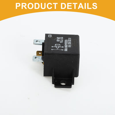 Harfington Automotive Normal Open Power Relay - Car Starter Relay - 12V 75A for BMW Vehicles Plastic Black - 1 Pc