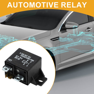 Harfington Automotive Normal Open Power Relay - Car Starter Relay - 12V 75A for BMW Vehicles Plastic Black - 1 Pc