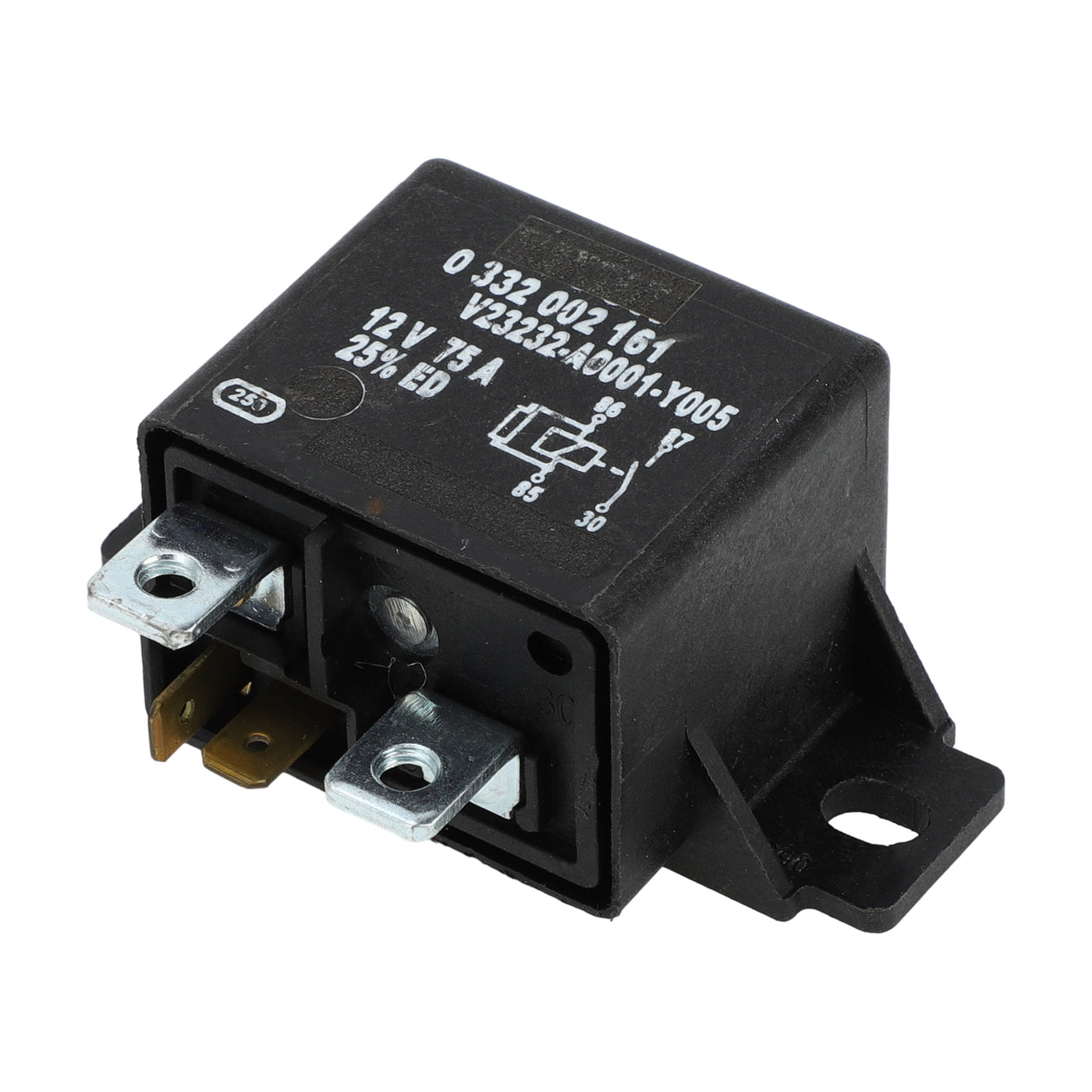 Partuto Automotive Normal Open Power Relay - Car Starter Relay - 12V 75A for BMW Vehicles Plastic Black - 1 Pc