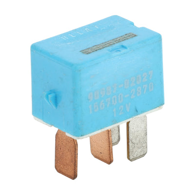 Harfington Multi-Purpose Automotive Relay No.9098702027 - Car Horn Relay - 12V 4 Pin for Toyota Plastic Blue - 1 Pc