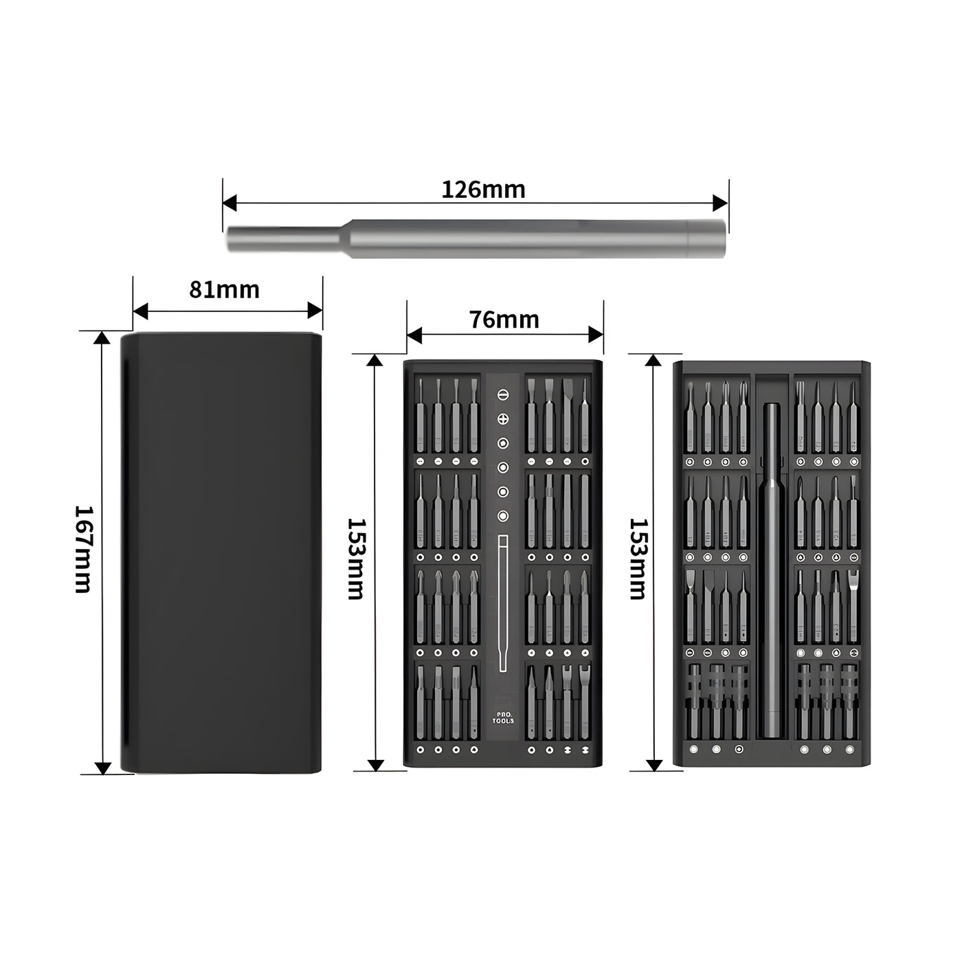 Harfington S2 Alloy Steel Phosphate Coated Magnetic Manual Screwdriver Sets