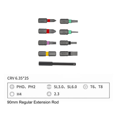 Harfington CRV, ABS Ratchet And Black Bottom Magnetic Screwdriver Bit Sets