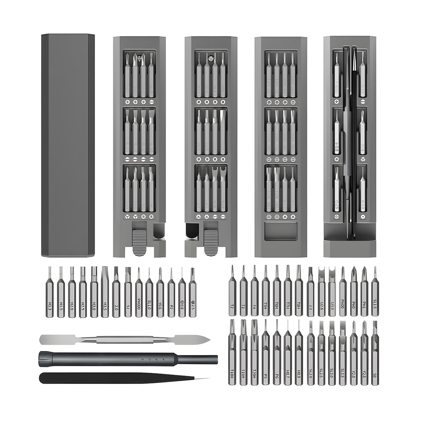 Harfington 45 in 1 Small Screwdriver Set with Case, Pocket Mini Screwdriver Magnetic Repair Tool Kit