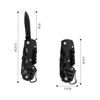 Harfington 2CR13, Aluminum Steel Outdoor Multifunctional Folding Tools