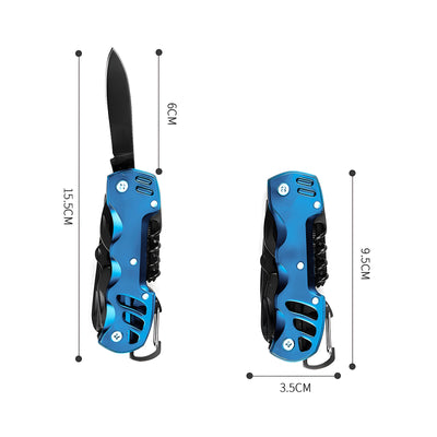 Harfington 2CR13, Aluminum Steel Outdoor Multifunctional Folding Tools