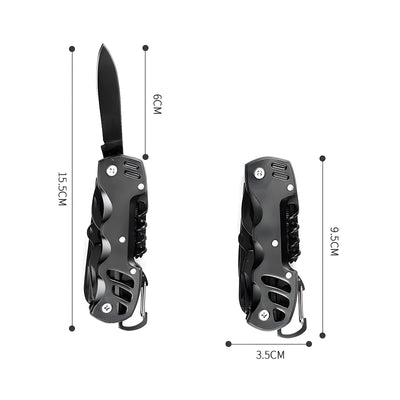 Harfington 2CR13, Aluminum Steel Outdoor Multifunctional Folding Tools