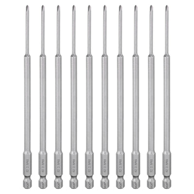 Harfington 10pcs Magnetic Phillips Screwdriver Bit PH0 1/4" Hex Shank 150mm Long 2.5mm Rod