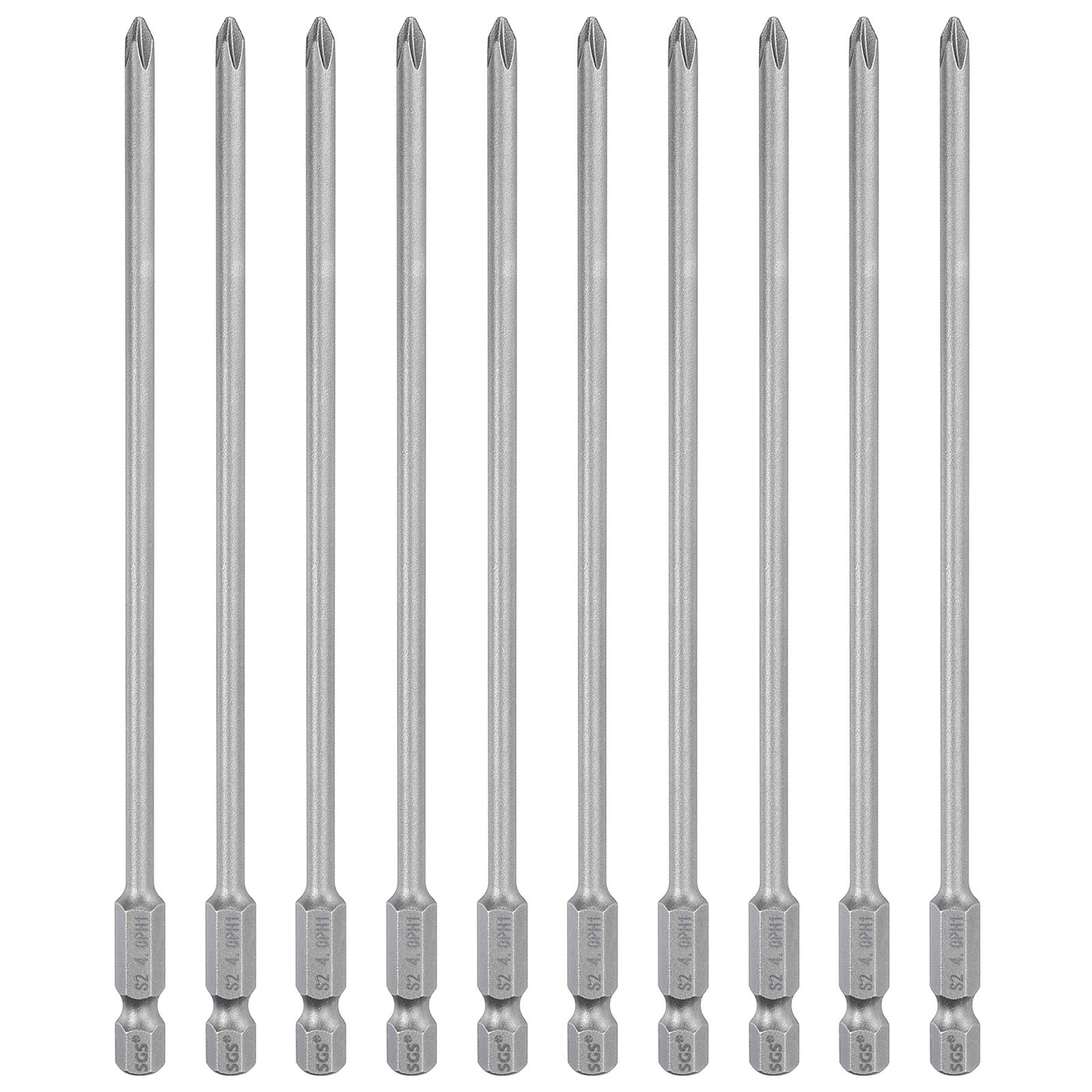 Harfington 10pcs Magnetic Phillips Screwdriver Bit PH1 1/4" Hex Shank 150mm Long 4mm Rod