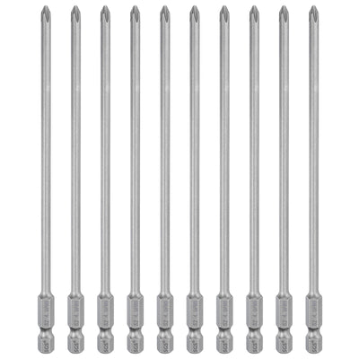 Harfington 10pcs Magnetic Phillips Screwdriver Bit PH1 1/4" Hex Shank 150mm Long 4mm Rod