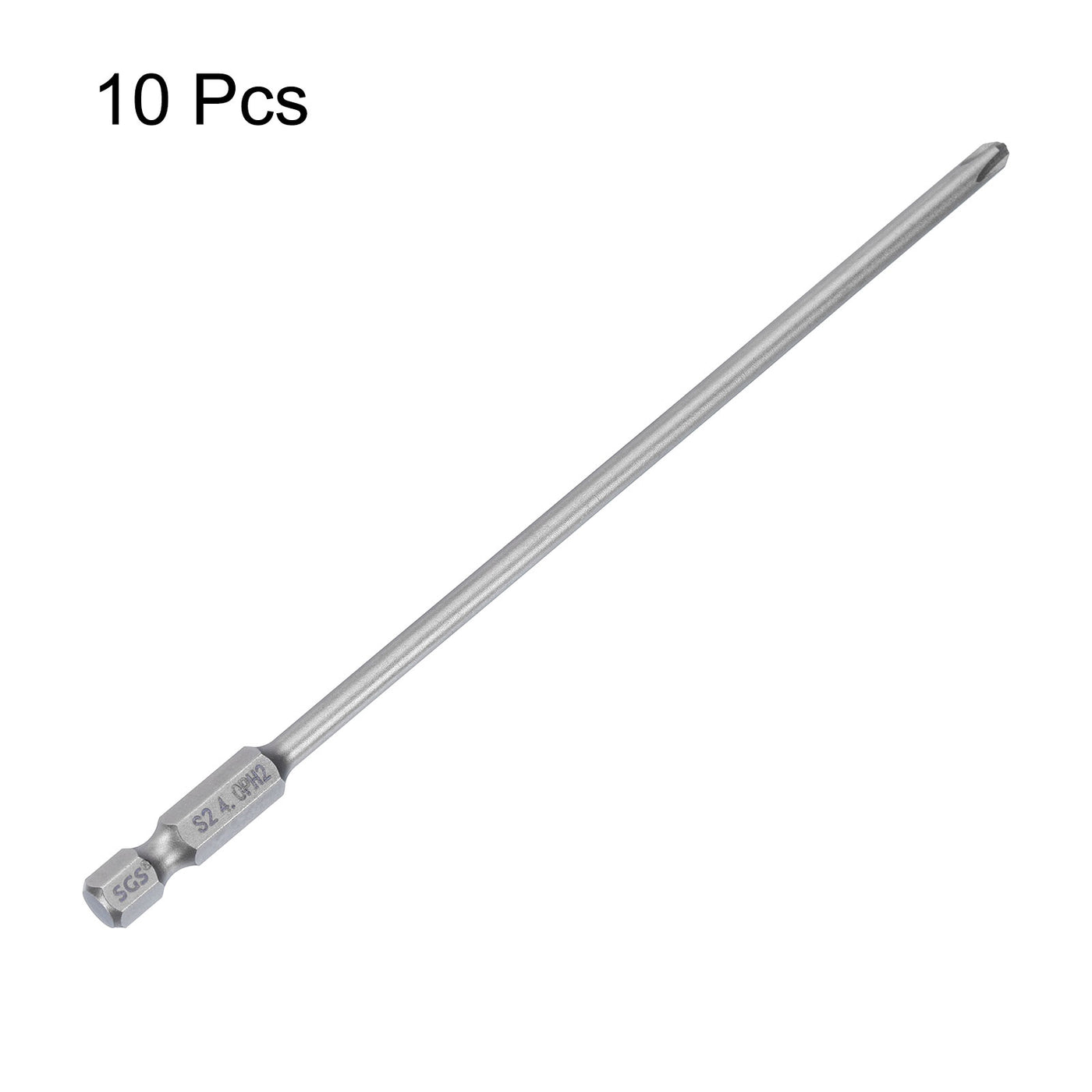 Harfington 10pcs Magnetic Phillips Screwdriver Bit PH2 1/4" Hex Shank 150mm Long 4mm Rod