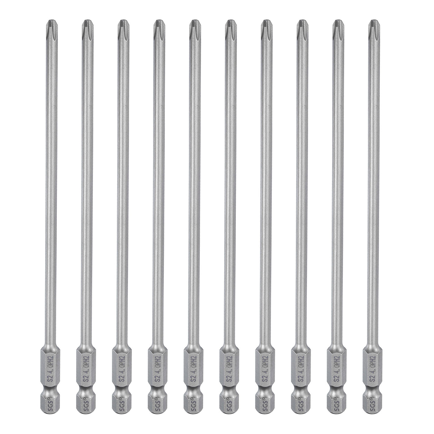 Harfington 10pcs Magnetic Phillips Screwdriver Bit PH2 1/4" Hex Shank 150mm Long 4mm Rod