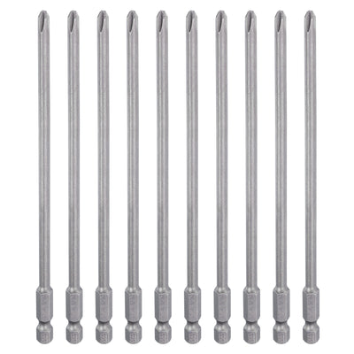 Harfington 10pcs Magnetic Phillips Screwdriver Bit PH2 1/4" Hex Shank 150mm Long 4.5mm Rod