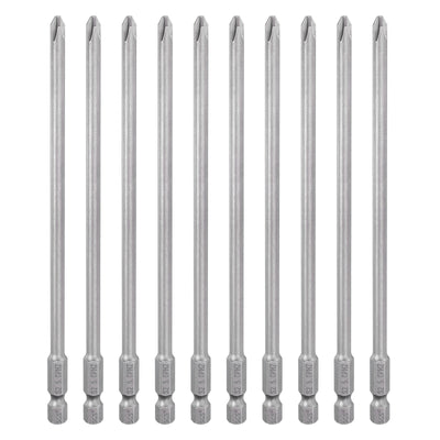 Harfington 10pcs Magnetic Phillips Screwdriver Bit PH2 1/4" Hex Shank 150mm Long 5mm Rod