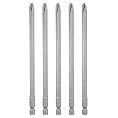 Harfington 5pcs Magnetic Phillips Screwdriver Bit PH2 1/4" Hex Shank 150mm Long 6mm Rod