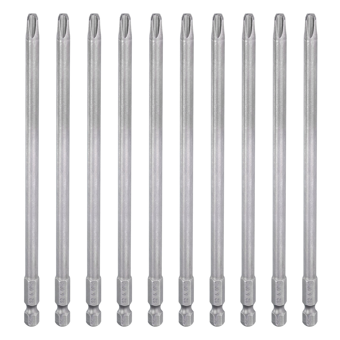 Harfington 10pcs Magnetic Phillips Screwdriver Bit PH3 1/4" Hex Shank 150mm Long 6mm Rod