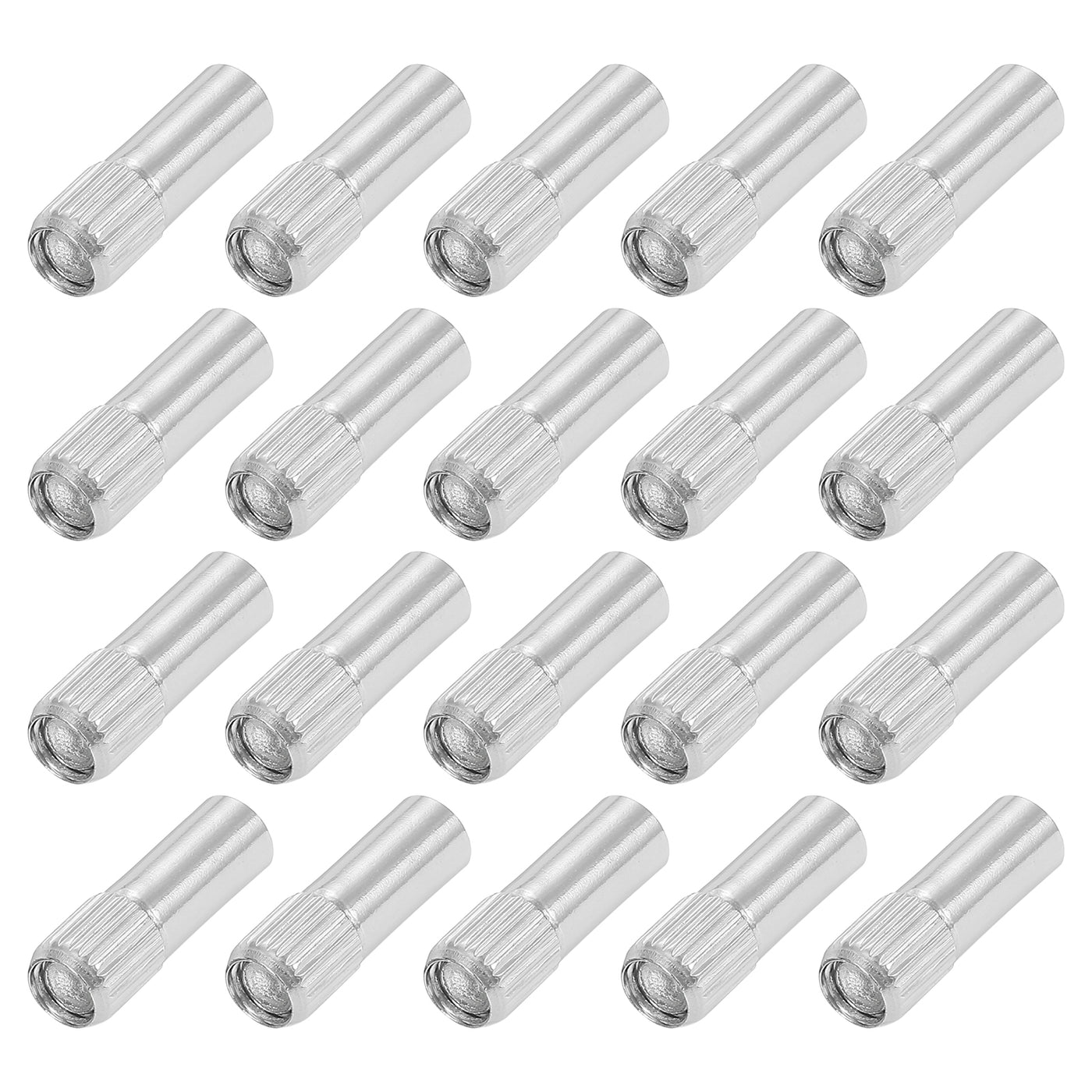 uxcell Uxcell 24 Pcs Shelf Bracket Peg Nickel Plated 6mm Dia Holder Support Pin with Cover