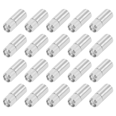 Harfington Uxcell 24 Pcs Shelf Bracket Peg Nickel Plated 8mm Dia Holder Support Pin with Cover