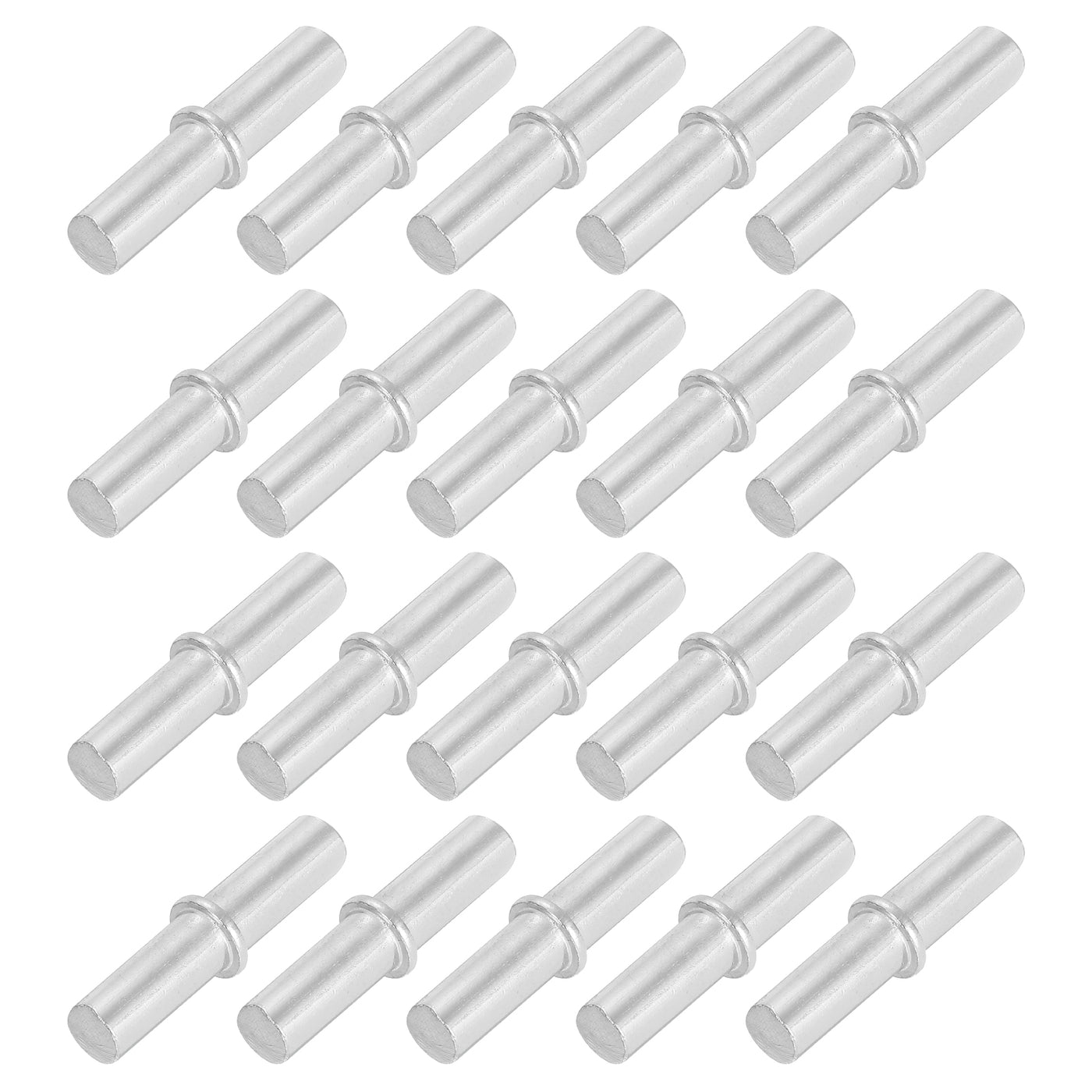 uxcell Uxcell 120 Pcs Shelf Bracket Peg 5x25mm Nickel Plated Holder Support Pins for Cupboard