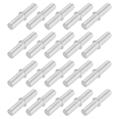 Harfington Uxcell 120 Pcs Shelf Bracket Peg 5x25mm Nickel Plated Holder Support Pins for Cupboard