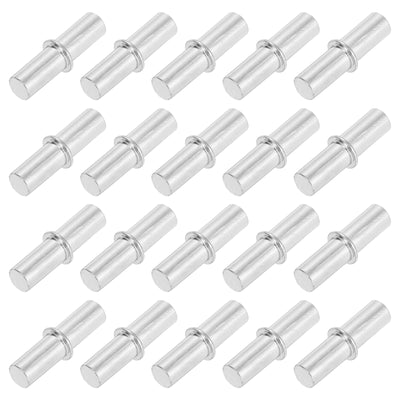 Harfington Uxcell 120 Pcs Shelf Bracket Peg 6x25mm Nickel Plated Holder Support Pins for Cupboard