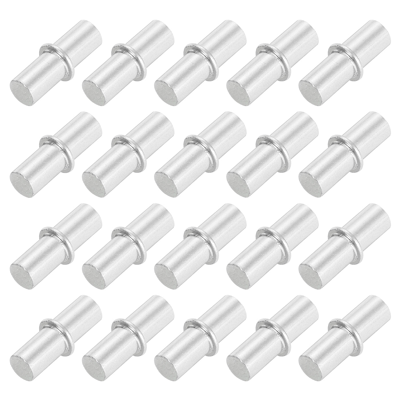 uxcell Uxcell 120 Pcs Shelf Bracket Peg 6x20mm Nickel Plated Holder Support Pins for Cupboard