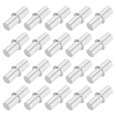 Harfington Uxcell 120 Pcs Shelf Bracket Peg 6x20mm Nickel Plated Holder Support Pins for Cupboard