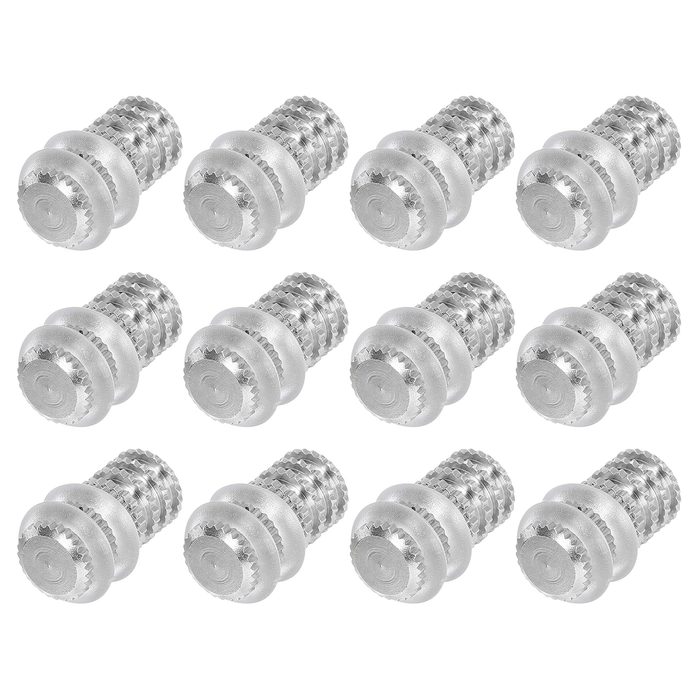 uxcell Uxcell 12 Pcs Shelf Bracket Pegs Aluminium Nickel Plated 8mm Dia 8mm Depth Holder