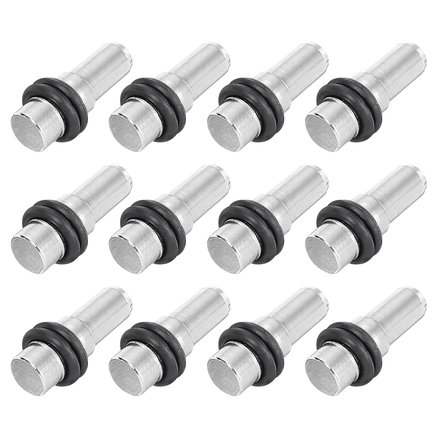 uxcell Uxcell 12 Stk. Regalhalterung Stift vernickelt 5mm Durchmesser 8mm Einbautiefe Halterung Stützstift für Möbel Kleiderschrank Bücherregal Regalhalter, Silber