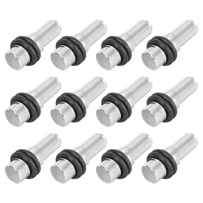 Harfington Uxcell 12 Stk. Regalhalterung Stift vernickelt 5mm Durchmesser 8mm Einbautiefe Halterung Stützstift für Möbel Kleiderschrank Bücherregal Regalhalter, Silber