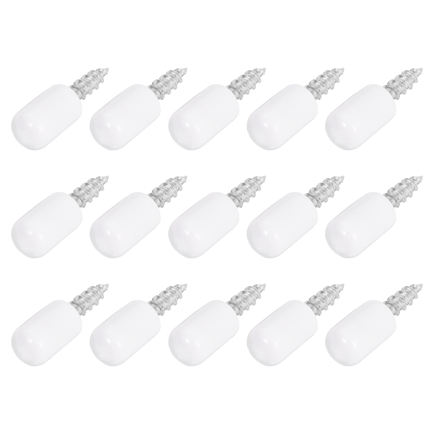 uxcell Uxcell 15 Pcs Shelf Bracket Peg Metal 7.5mm Dia Holder Support Pin White Cover