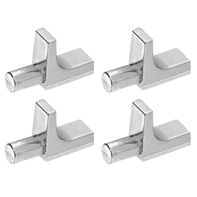 Harfington Uxcell 4 Pcs Shelf Support Pegs, 7.5mm Pin Length Zinc Alloy Shelf Peg A, Nickel Color