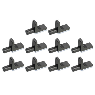 Harfington Uxcell 10 Pcs Shelf Support Pegs, 7.5mm Pin Length Zinc Alloy Shelf Peg A, Black