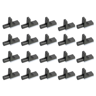 Harfington Uxcell 30 Pcs Shelf Support Pegs, 7.5mm Pin Length Zinc Alloy Shelf Peg A, Black