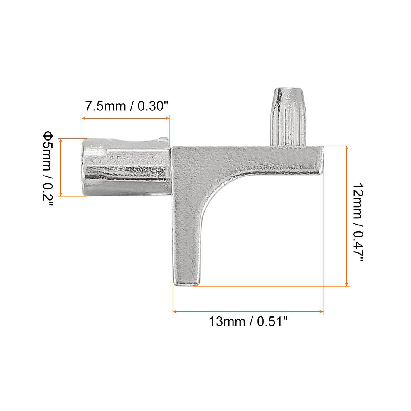 uxcell Uxcell 4 Pcs Shelf Support Pegs, 7.5mm Pin Length Zinc Alloy Shelf Peg E, Nickel Color