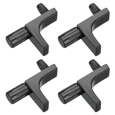 Harfington Uxcell 4 Pcs Shelf Support Pegs, 7.5mm Pin Length Zinc Alloy Shelf Peg E, Black