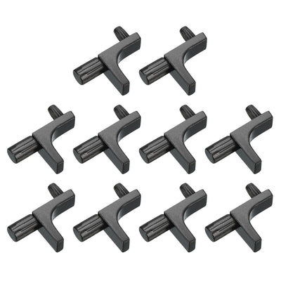 Harfington Uxcell 10 Pcs Shelf Support Pegs, 7.5mm Pin Length Zinc Alloy Shelf Peg E, Black