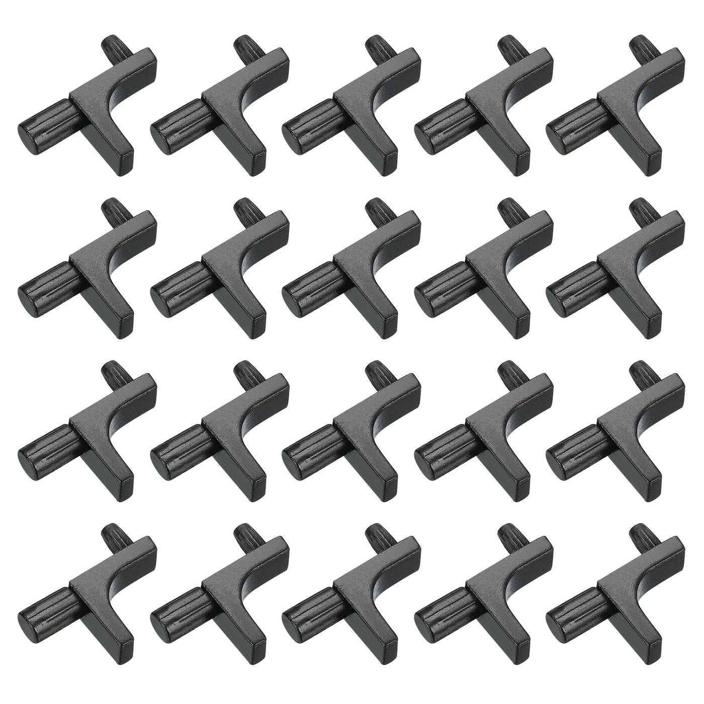 uxcell Uxcell 30 Pcs Shelf Support Pegs, 7.5mm Pin Length Zinc Alloy Shelf Peg E, Black